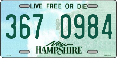 NH license plate 3670984