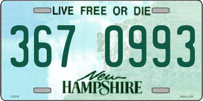 NH license plate 3670993