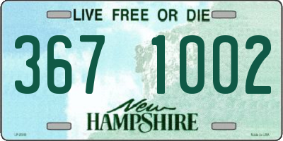 NH license plate 3671002