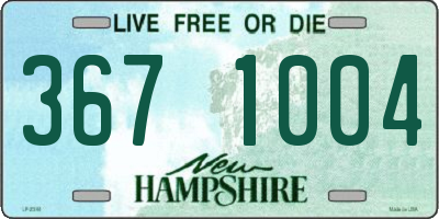 NH license plate 3671004