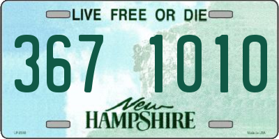 NH license plate 3671010
