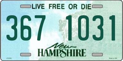 NH license plate 3671031