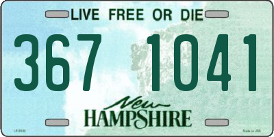 NH license plate 3671041