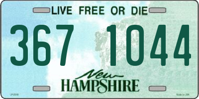 NH license plate 3671044