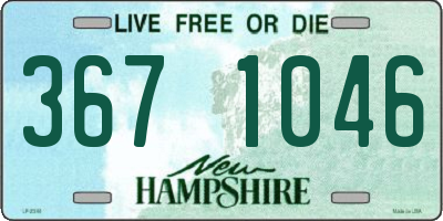 NH license plate 3671046