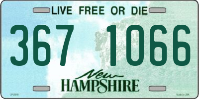 NH license plate 3671066