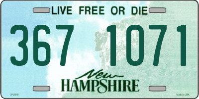 NH license plate 3671071