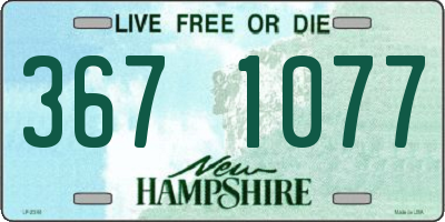 NH license plate 3671077