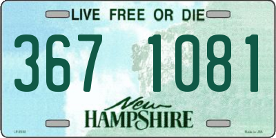 NH license plate 3671081