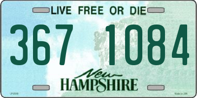 NH license plate 3671084