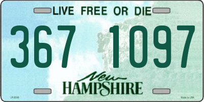 NH license plate 3671097