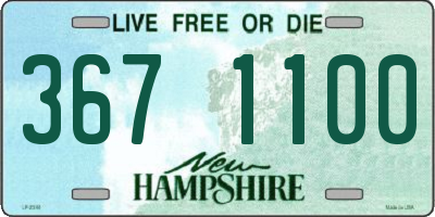 NH license plate 3671100