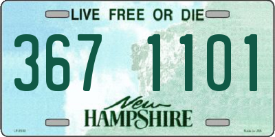 NH license plate 3671101