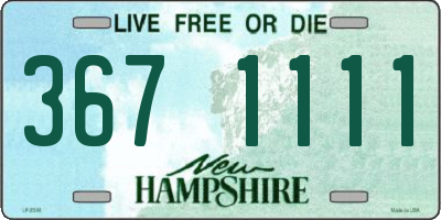 NH license plate 3671111