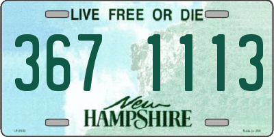 NH license plate 3671113