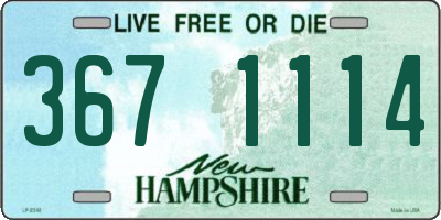 NH license plate 3671114