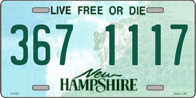 NH license plate 3671117