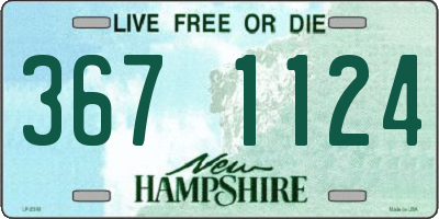 NH license plate 3671124