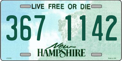 NH license plate 3671142