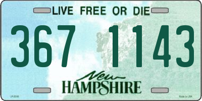 NH license plate 3671143