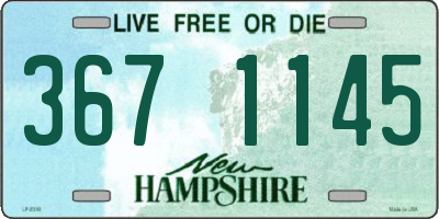 NH license plate 3671145