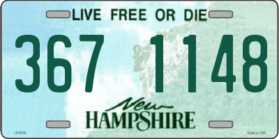 NH license plate 3671148