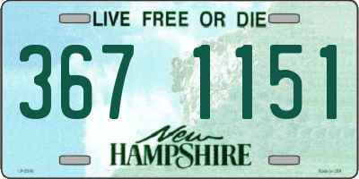NH license plate 3671151