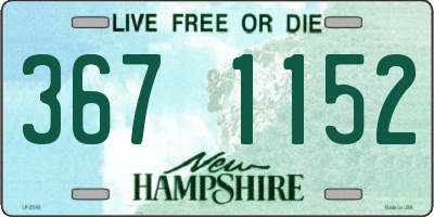 NH license plate 3671152