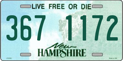 NH license plate 3671172