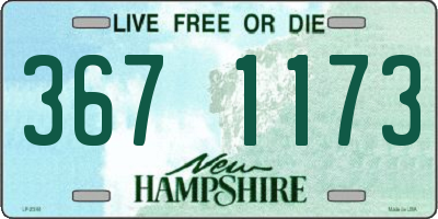 NH license plate 3671173