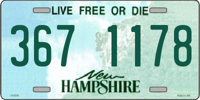 NH license plate 3671178