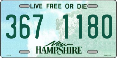 NH license plate 3671180