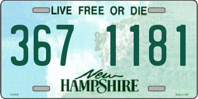 NH license plate 3671181