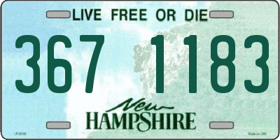 NH license plate 3671183