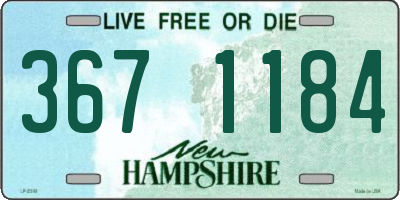 NH license plate 3671184