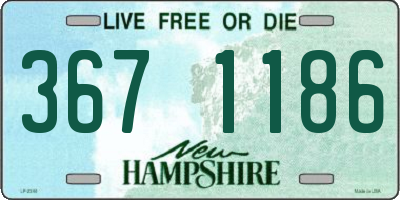 NH license plate 3671186