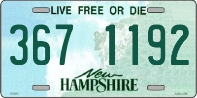 NH license plate 3671192