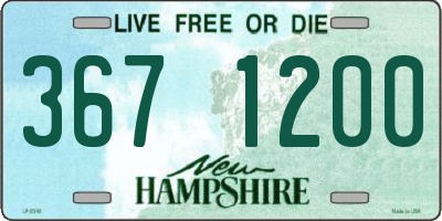 NH license plate 3671200