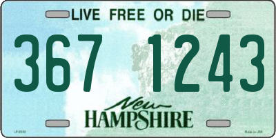 NH license plate 3671243