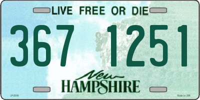 NH license plate 3671251