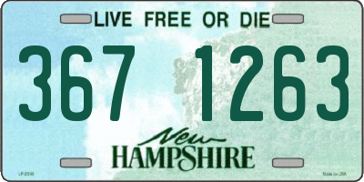 NH license plate 3671263