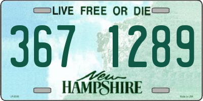 NH license plate 3671289