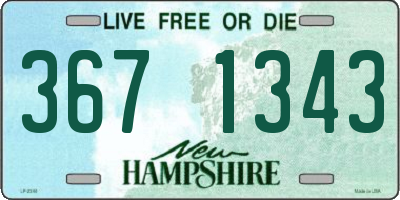 NH license plate 3671343