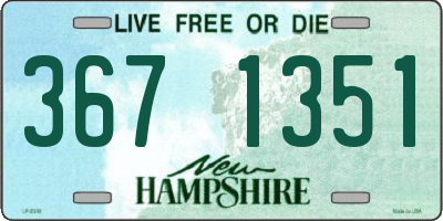 NH license plate 3671351