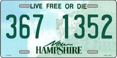 NH license plate 3671352