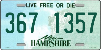 NH license plate 3671357