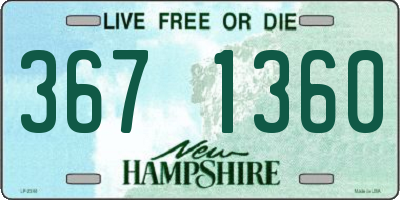 NH license plate 3671360