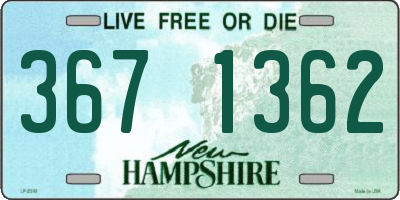 NH license plate 3671362