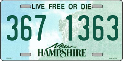 NH license plate 3671363