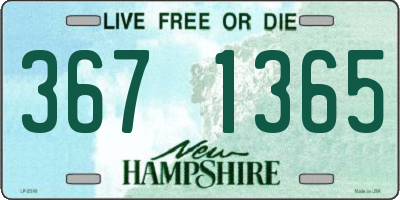 NH license plate 3671365